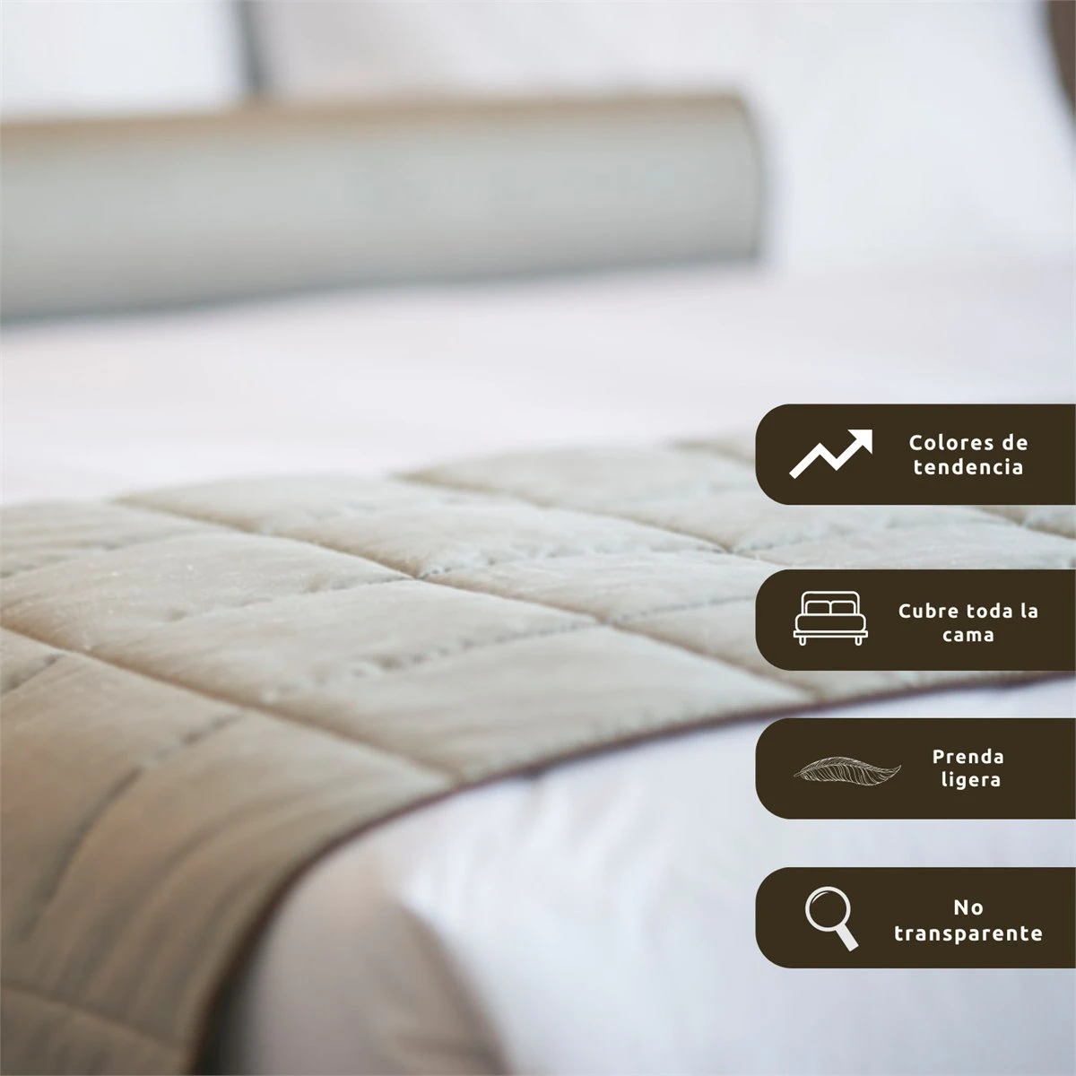 Colcha Lisa + Cojines Acolchada Belmonte Cama 90 Verde 180x260cm 8 Colcha Lisa + Cojines Acolchada Belmonte Cama 90 Verde 180x260cm - Image 6