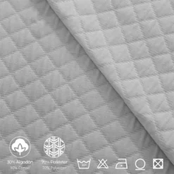 Vipalia - Colcha Bouti Pique 30% Algodón - 70% Poliester. Modelo Silver Cama 135 Cm - 235x260 Cm, Color Gris/Plata -Descansaya Tienda De Ventas 0150f46ebcbd5438069c0817900add0c0ad6d455 733db84063f4495b926774e4b5a00e73