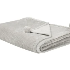 Manta De Poliéster Gris Claro 200 X 220 Cm SAITLER
