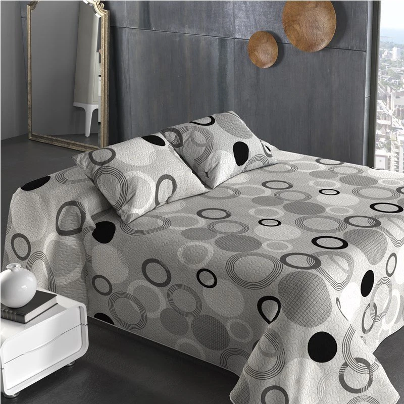 Colcha Bouti Estampada + Cojines Cercles Cama De 90cm 180x260cm 4 Colcha Bouti Estampada + Cojines Cercles Cama De 90cm 180x260cm - Image 2