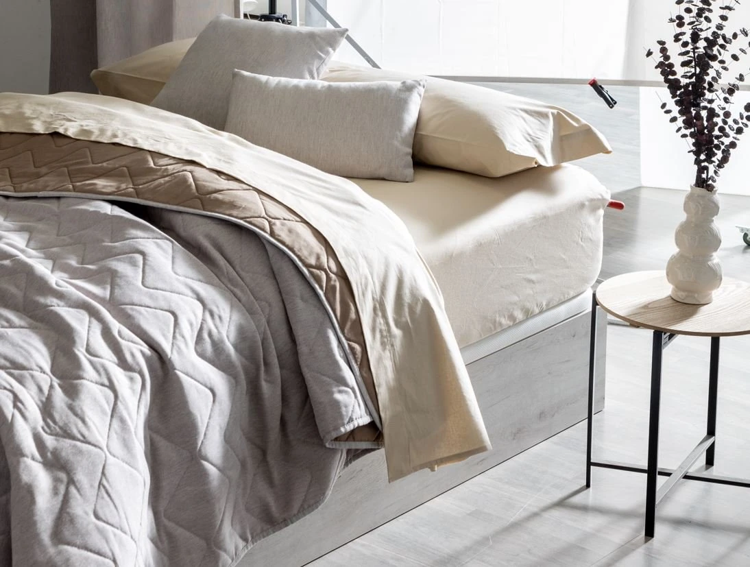 Juego Sábanas NATT GRIS Para Cama De 90cm 5 Juego Sábanas NATT GRIS Para Cama De 90cm - Image 3