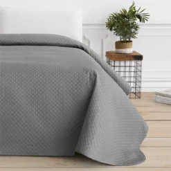 Vipalia Colcha Bouti Verano. Colcha Cama 90 Primavera Y Entretiempo. Colchas Cubre Cama Fina Individual Matrimonio Reversible Acolchada Rombos. 180x260 Cm. Color Gris Oscuro. -Descansaya Tienda De Ventas 090b8c7db7b439b6a2b7632c1bf01ee7af783476 fa8d4ae15921441d820ebdb91a844b9d