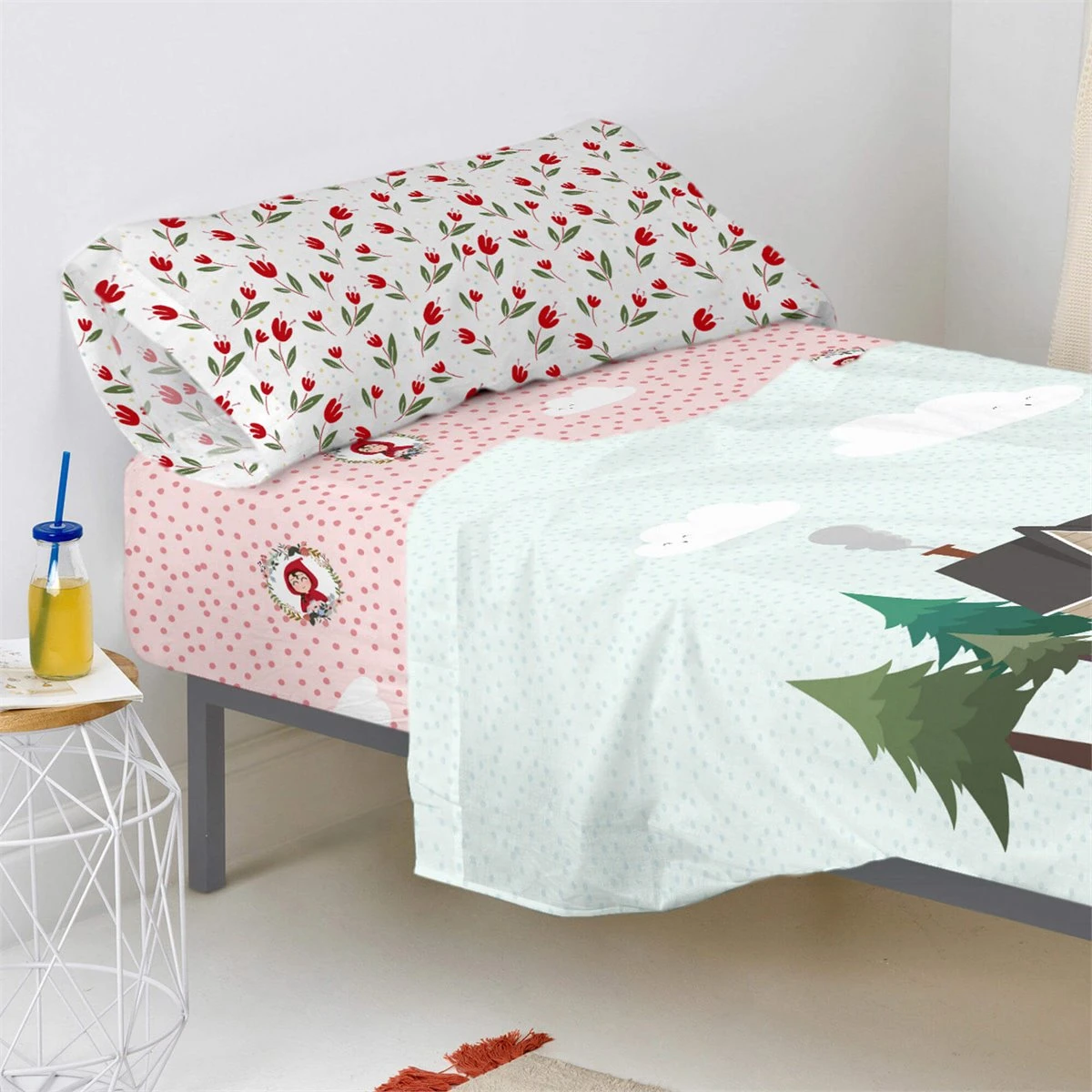 Red Riding Hood Bajera Cama 90 (90x200 Cm) Multicolor 5 Red Riding Hood Bajera Cama 90 (90x200 Cm) Multicolor - Image 3