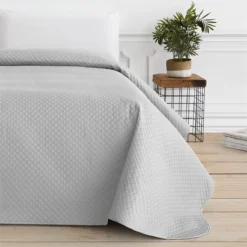 Vipalia Colcha Bouti Verano. Colcha Cama 90 Primavera Y Entretiempo. Colchas Cubre Cama Fina Individual Matrimonio Reversible Acolchada Rombos. 180x260 Cm. Color Gris Claro. -Descansaya Tienda De Ventas 09927bbf6a22876278f8f613aa7b93cc85d978f5 00ab17f81ada4a7b8b6dfac54ce47dcf