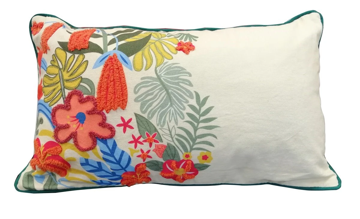 Cojín TULIPA Con Bordados 30x50cm 3 Cojín TULIPA Con Bordados 30x50cm