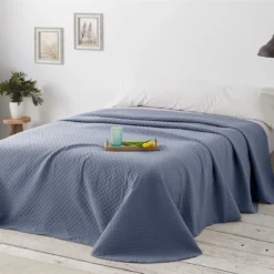 Vipalia - Colcha Bouti Pique 30% Algodón - 70% Poliester. Modelo Silver Cama 90 Cm - 180x260 Cm, Color Marino/Azul -Descansaya Tienda De Ventas 132383185461b3cfbc24a7b4a3df0b79f7bec752 73c97259e1c047e1ab39f4081aec5a95