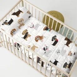 Dogs Colcha Cuna (100x130 Cm) Multicolor