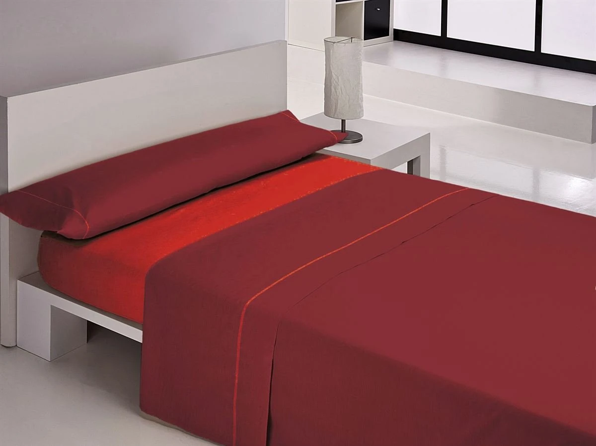 Juego Sábanas VEGA Rojo 3 Juego Sábanas VEGA Rojo