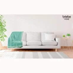 Briebe - Manta Sofá Invierno Sedalina Lisa Y Borreguito Polar Sherpa 130x160 Cm Calentita Gruesa Suave, , Verde -Descansaya Tienda De Ventas 22660b494cea0a9db649e25b30bb3377971c0d45 c64934d322984caeaabf29dbff6d4e6c