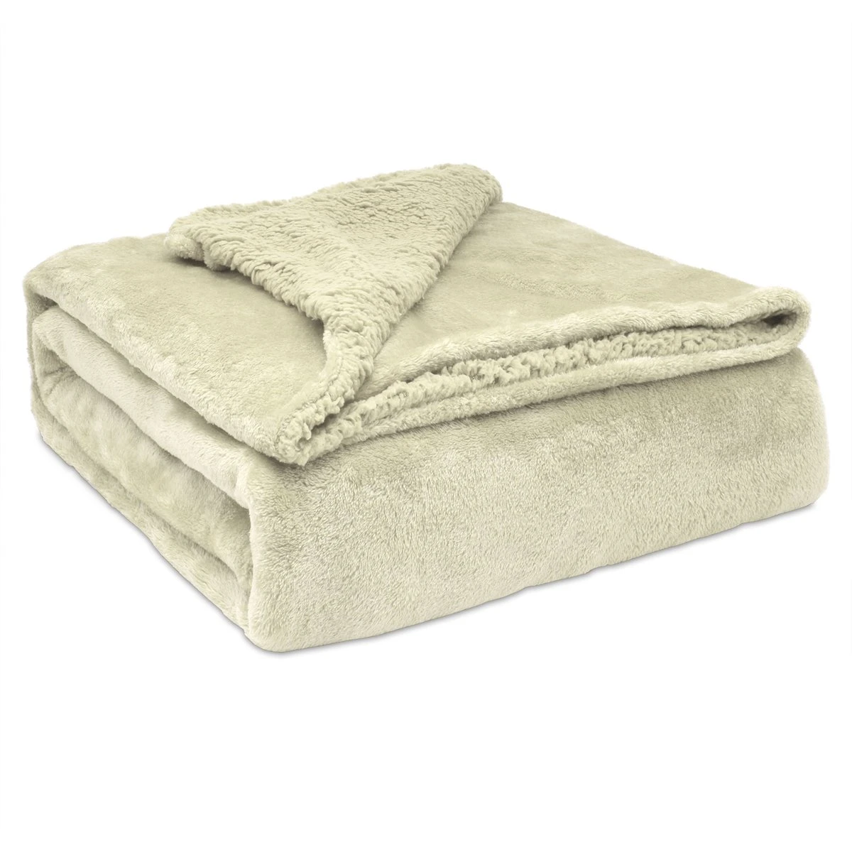 Briebe - Manta Sofá Invierno Sedalina Lisa Y Borreguito Polar Sherpa 130x160 Cm Calentita Gruesa Suave, , Perla 3 Briebe - Manta Sofá Invierno Sedalina Lisa Y Borreguito Polar Sherpa 130x160 Cm Calentita Gruesa Suave, , Perla