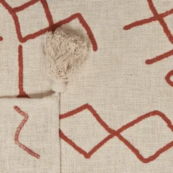 Manta De Algodón Beige/rojo 130 X 180 Cm BHIWANI -Descansaya Tienda De Ventas 2eb3ab618f277f1b7c2fabee0678a4f217cd7a6c ae240ffcc7414b3c8c9a39b816d271fc