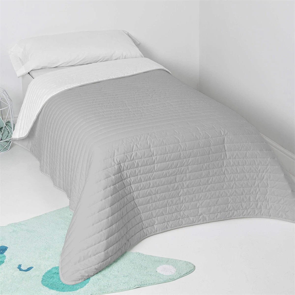 Dash Colcha Cama 80/90 (180x260 Cm) Gris 4 Dash Colcha Cama 80/90 (180x260 Cm) Gris - Image 2