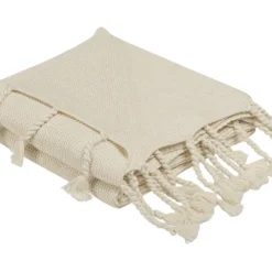 Manta De Algod贸n Beige 125 X 150 Cm NAZILLI