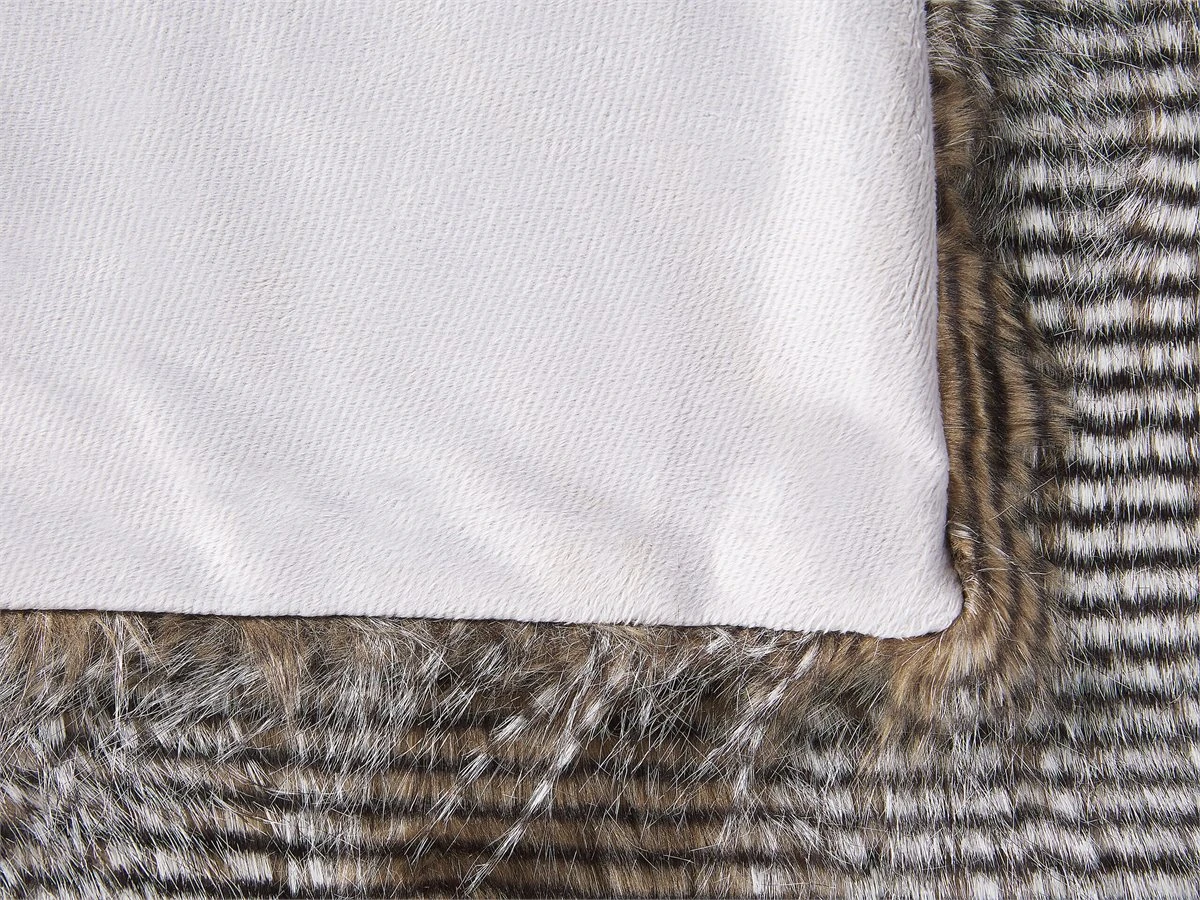 Manta De Acrílico Marrón Oscuro/blanco 150 X 200 Cm ASDAD 7 Manta De Acrílico Marrón Oscuro/blanco 150 X 200 Cm ASDAD - Image 5