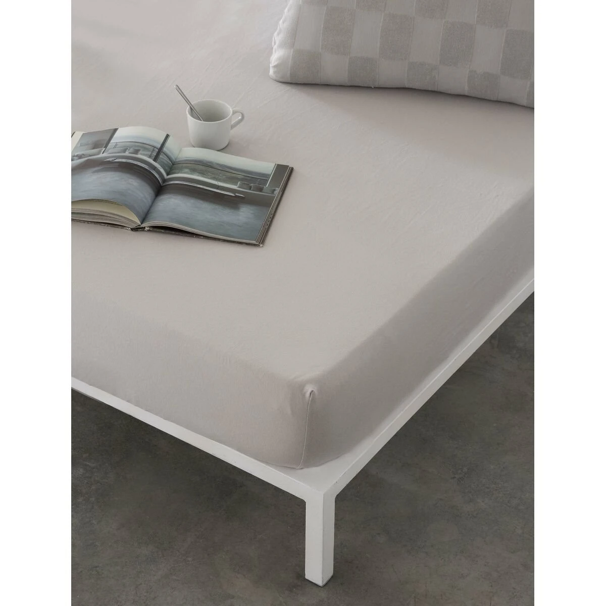 Sábana Bajera Ajustable Naturals ELBA Gris Claro 105 X 190/200 Cm (Cama De 105) 3 Sábana Bajera Ajustable Naturals ELBA Gris Claro 105 X 190/200 Cm (Cama De 105)