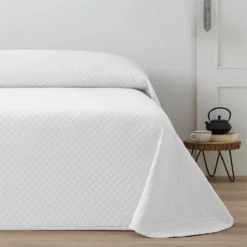 Vipalia - Colcha Bouti Pique 30% Algodón - 70% Poliester. Modelo Silver Cama 135 Cm - 235x260 Cm, Color Blanco/Marfil -Descansaya Tienda De Ventas 5bf1279398cae8926c15d69f28d2baa2efe6f299 1c30a21afbf54c4a9df8755cc4eb30d1