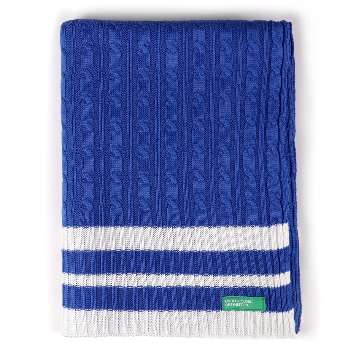 Benetton Manta 140X190Cm 200Gsm 100% Algodón De Punto Azul Rainbow 3 Benetton Manta 140X190Cm 200Gsm 100% Algodón De Punto Azul Rainbow