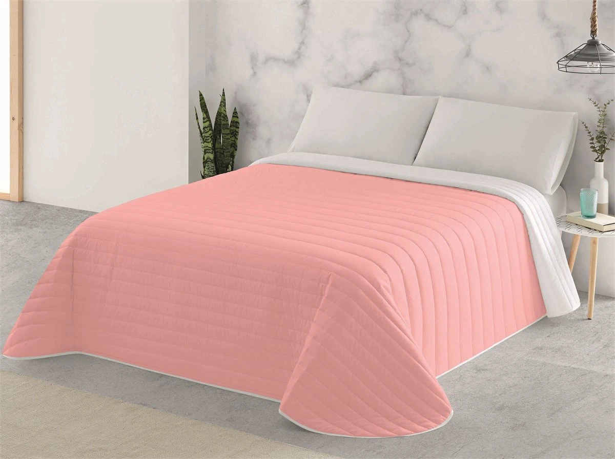 COLCHA BOUTI REVERSIBLE BICOLOR L.302 ROSA/BLANCO CAMA 90 3 COLCHA BOUTI REVERSIBLE BICOLOR L.302 ROSA/BLANCO CAMA 90