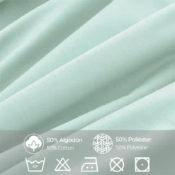 Vipalia - Juego De Sábanas Lisas 3 Piezas 50% Algodón - 50% Poliester. Modelo Rainbow Cama 90 Cm, Color Verde Agua 15 Vipalia - Juego De Sábanas Lisas 3 Piezas 50% Algodón - 50% Poliester. Modelo Rainbow Cama 90 Cm, Color Verde Agua -Descansaya Tienda De Ventas 6219e6785c5fd3f1e102c0032ce977fd12d44605 e9336d1fe4344d56980e6be8aefb719c