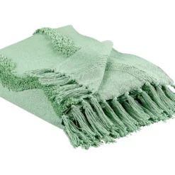 Manta De Algod贸n Verde Claro 125 X 150 Cm KHARI