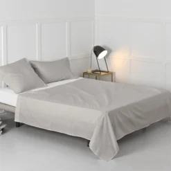Basic Sábana Cama 80/90 (160x270 Cm) Gris