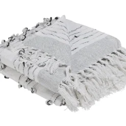 Manta De Acrílico Gris Claro/blanco 130 X 150 Cm YAMALAK