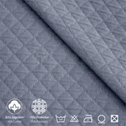 Vipalia - Colcha Bouti Pique 30% Algodón - 70% Poliester. Modelo Silver Cama 135 Cm - 235x260 Cm, Color Marino/Azul -Descansaya Tienda De Ventas 764ef0922e77bd71fc52b011804fc7364ef07d8b 0b2d1b34557243d083405a71b176db94