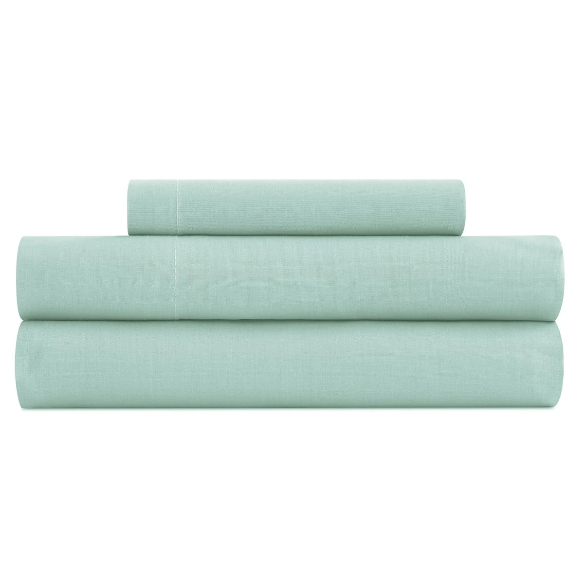 Vipalia - Juego De Sábanas Lisas 3 Piezas 50% Algodón - 50% Poliester. Modelo Rainbow Cama 90 Cm, Color Verde Agua 3 Vipalia - Juego De Sábanas Lisas 3 Piezas 50% Algodón - 50% Poliester. Modelo Rainbow Cama 90 Cm, Color Verde Agua