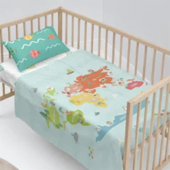 World Map Juego De Sábana Cuna (100x130 Cm) Multicolor
