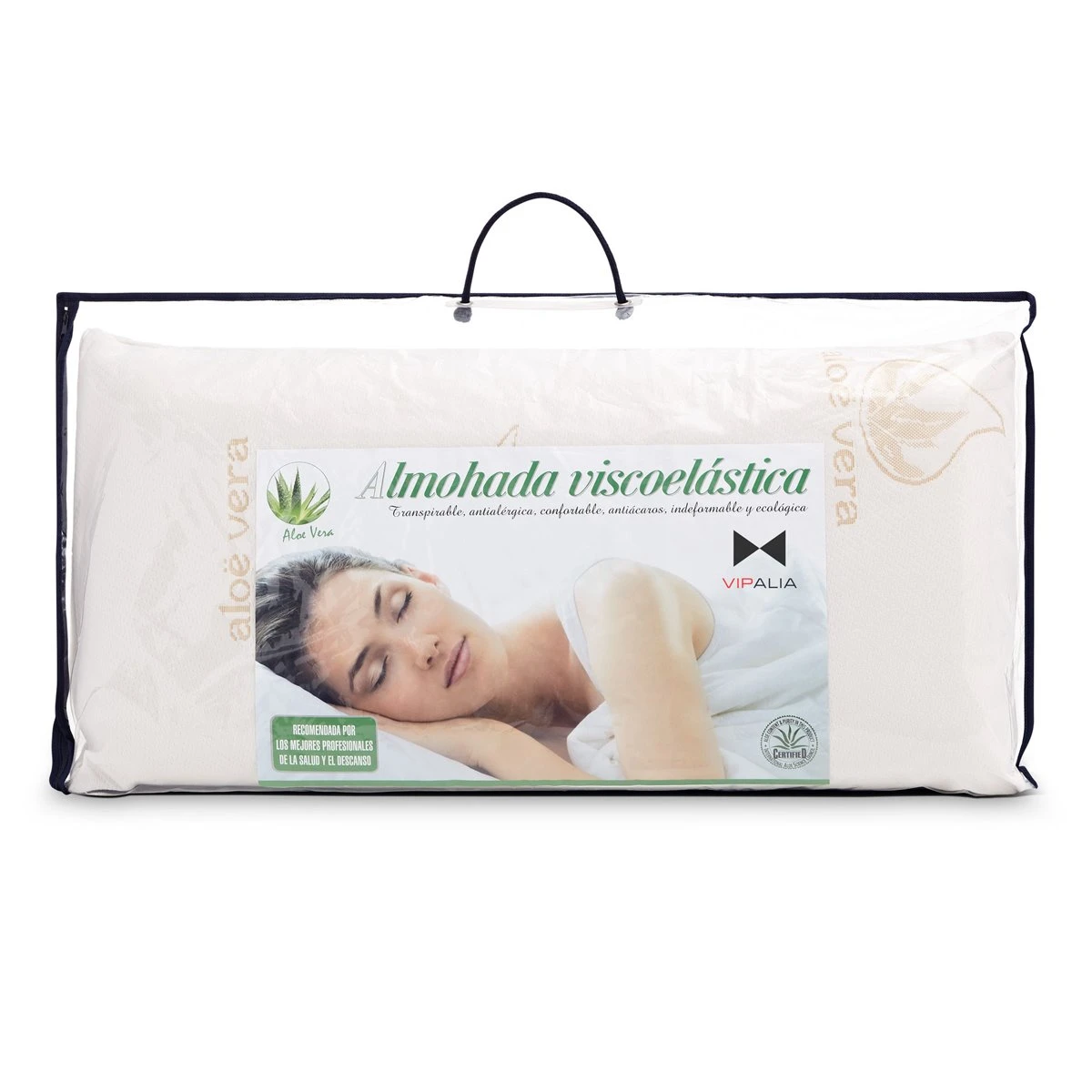 Vipalia Almohada Viscoelastica Compacta. Comoda Transpirable. Exterior Tejido 3D. Con Cremallera. Lavable. Firmeza Media. Confortable Y Adaptable Al Cuello. Calidad. 75 Cm 10 Vipalia Almohada Viscoelastica Compacta. Comoda Transpirable. Exterior Tejido 3D. Con Cremallera. Lavable. Firmeza Media. Confortable Y Adaptable Al Cuello. Calidad. 75 Cm - Image 8