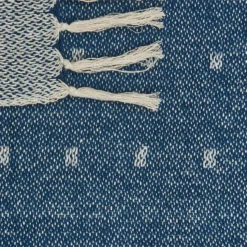 Manta De Algodón/acrílico Azul Oscuro/beige 130 X 170 Cm TAARI -Descansaya Tienda De Ventas 9912673210e0eaca734d09c581585c8b378c7ba2 bc7acb6f933148f1a59238abcc4d1906