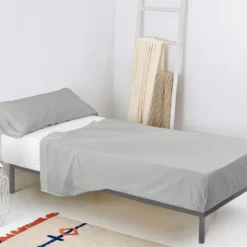 Basic Juego De Sábana Cama 80/90 (160x270 Cm) Gris