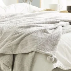 Manta De Poliéster Gris Claro 200 X 220 Cm SAITLER -Descansaya Tienda De Ventas a05a6e9f1f83955312f3f2e25d1a243fc01eed32 aa26f3bc8b934abeab88079de1ad8d95