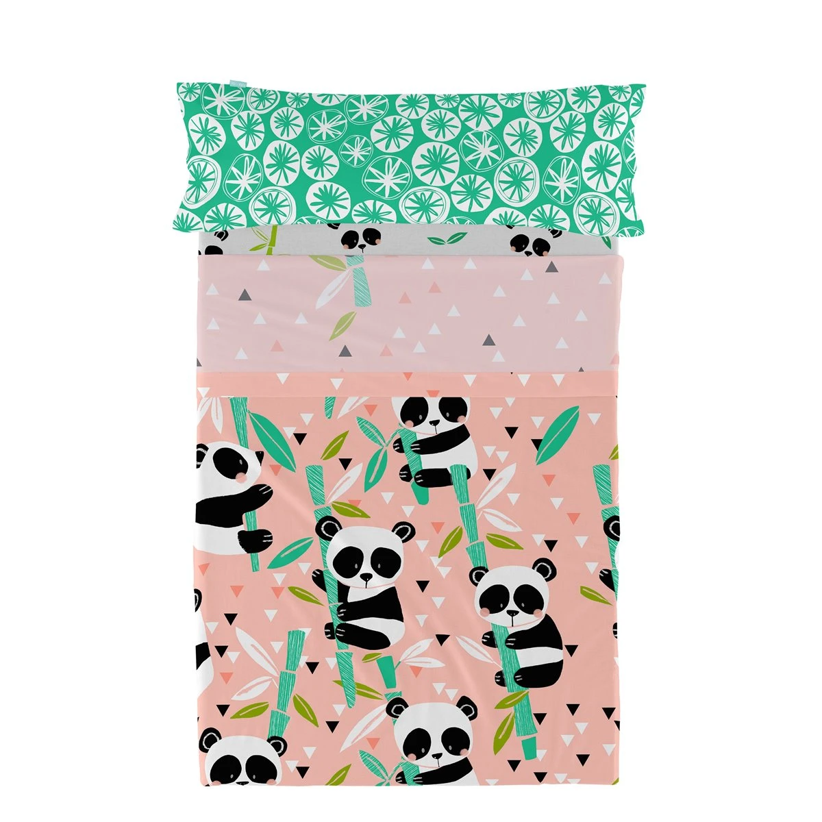 Panda Garden Pink Juego De Sábana Cama 80/90 (160x270 Cm) Rosa 6 Panda Garden Pink Juego De Sábana Cama 80/90 (160x270 Cm) Rosa - Image 4
