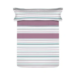 Juego De Sábanas Donegal Lapis Lila Cama De 90