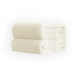 Acomoda Textil - Manta De Sedalina 220x240 Cm. Manta Cálida, Transpirable, Suave Y Ligera Para Sofá, Cama Y Viaje. (Beige)