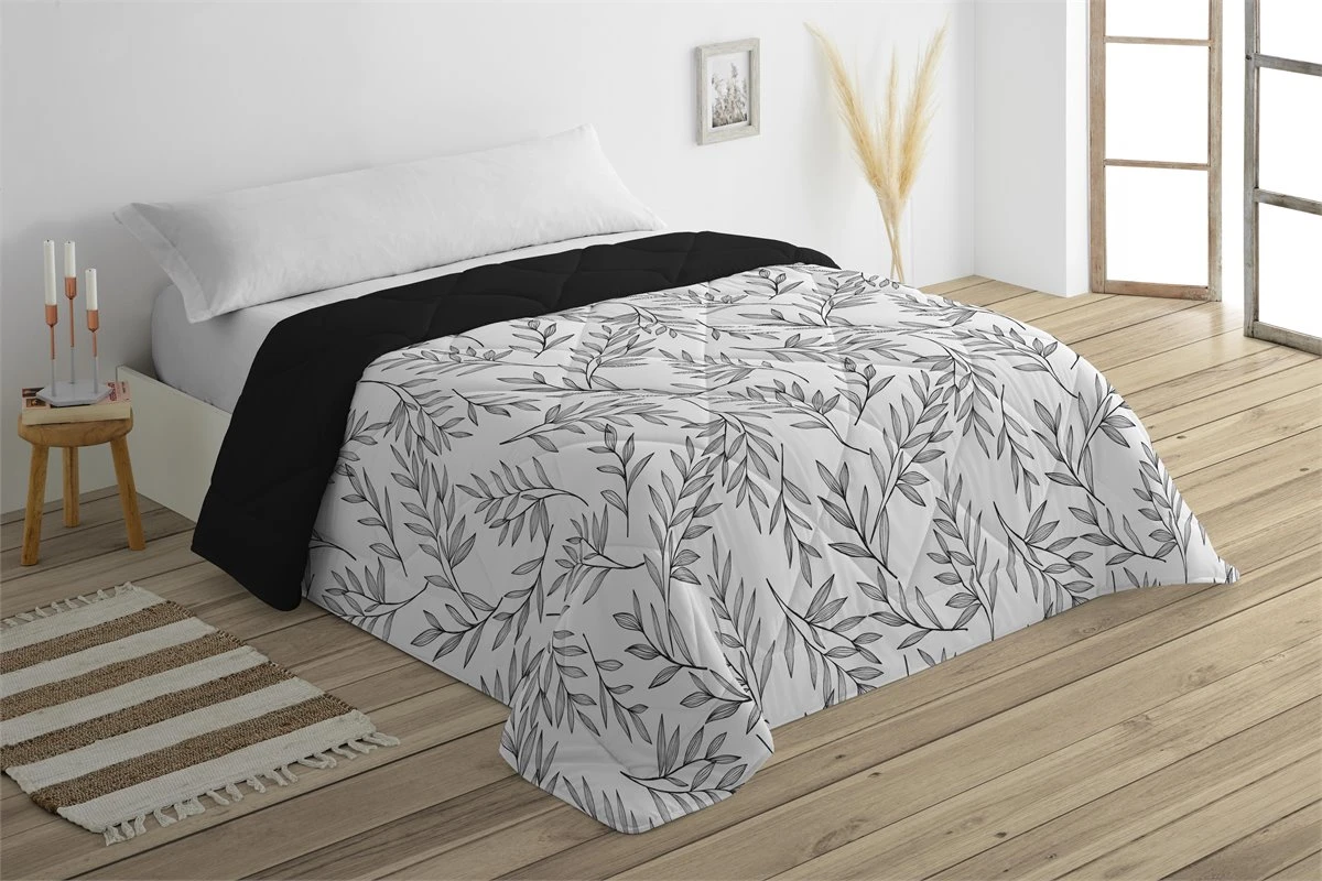 Edredón LEAVES 135 Cm. Blanco/negro 3 Edredón LEAVES 135 Cm. Blanco/negro