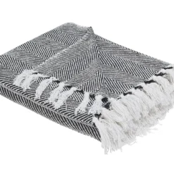 Manta De Algod贸n Gris 130 X 160 Cm TANGIER