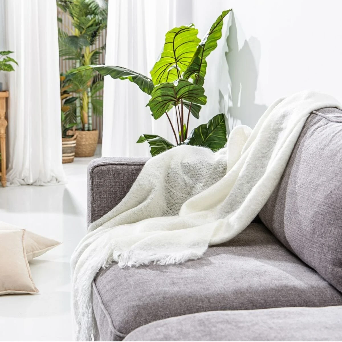 Manta 127 X 152 Cm Crema 4 Manta 127 X 152 Cm Crema - Image 2