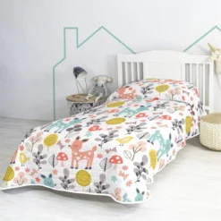 Woodland Colcha Cama 80/90 (180x260 Cm) Multicolor