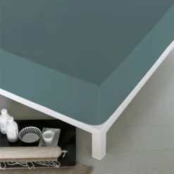 Sábana Bajera Lisa De Algodón 144 Hilos Cama 90x190/200 Cm