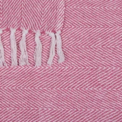 Manta De Algodón Rosa/blanco 130 X 160 Cm TANGIER -Descansaya Tienda De Ventas b978edd00647ec27b6fffa0236b8a96212144cfa 6163a15bafad4ee0b80d13460ba96121