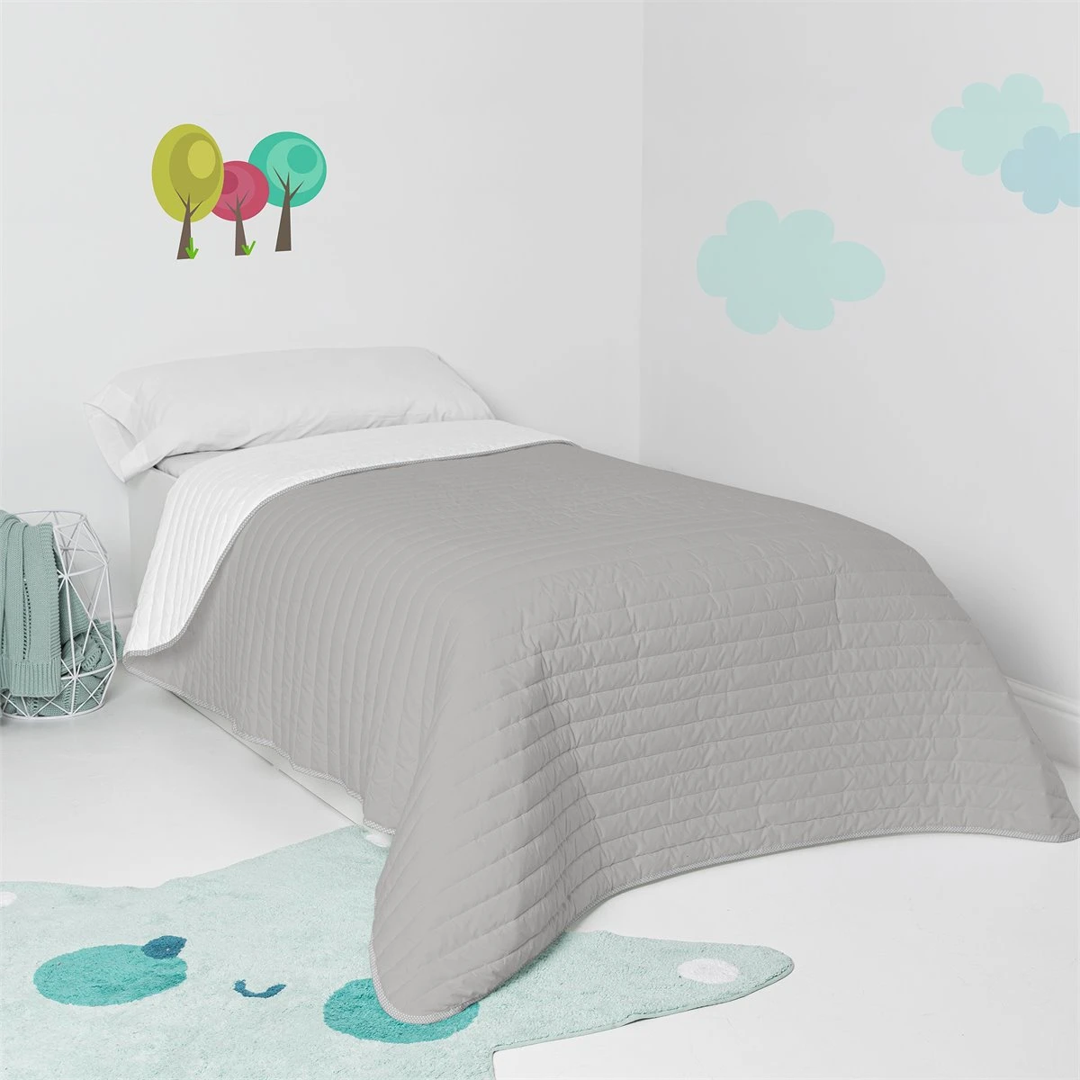 Dash Colcha Cama 80/90 (180x260 Cm) Gris 5 Dash Colcha Cama 80/90 (180x260 Cm) Gris - Image 3