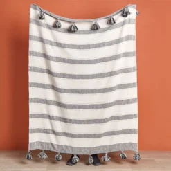 Manta De Algodón Beige/negro 130 X 170 Cm CAYIR -Descansaya Tienda De Ventas d5f3b884fe9b9209ffe43a4e43dc963f631236c6 1bdd144c28db461fa1eecd34589e423c