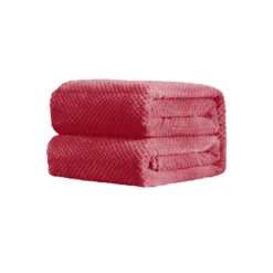 Acomoda Textil - Manta De Sedalina 220x240 Cm. Manta Cálida, Transpirable, Suave Y Ligera Para Sofá, Cama Y Viaje. (Granate)