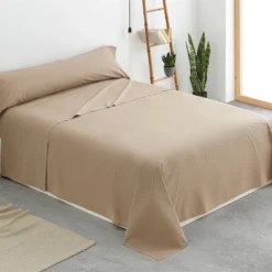 Vipalia - Juego De Sábanas Lisas 3 Piezas 50% Algodón - 50% Poliester. Modelo Rainbow Cama 105 Cm, Color Marrón -Descansaya Tienda De Ventas dee72e27f76464711f1d880ef776967de643cc7e 89d81b6d3817497aaa73ef1c4750dc7d