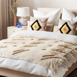 Manta De Algodón Beige 130 X 180 Cm FATEHPUR -Descansaya Tienda De Ventas e26ca91b9a1cba3ed8d09d24424a3a9c3ab42bac 57385163c04542c1a6c7ebba84d2b072