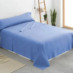 Vipalia - Juego De Sábanas Lisas 3 Piezas 50% Algodón - 50% Poliester. Modelo Rainbow Cama 150 Cm, Color Azul -Descansaya Tienda De Ventas e65271c8c2e47e1cc1a01f0f412d3939ec5e06e1 f0e30db8299b416380cbc39704e039b2