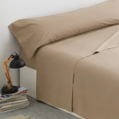 Vipalia - Juego De Sábanas Lisas 3 Piezas 50% Algodón - 50% Poliester. Modelo Rainbow Cama 90 Cm, Color Marrón -Descansaya Tienda De Ventas f1599b9dd55ddde32aa98965d498d69d6fb7e960 828b8c5730984309a5a7b84c2aba9625