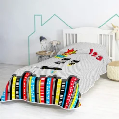 Bat Colcha Cama 105 (200x260 Cm) Multicolor